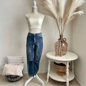 One Teaspoon High Waist Free Bird Fitted Leg Jeans
